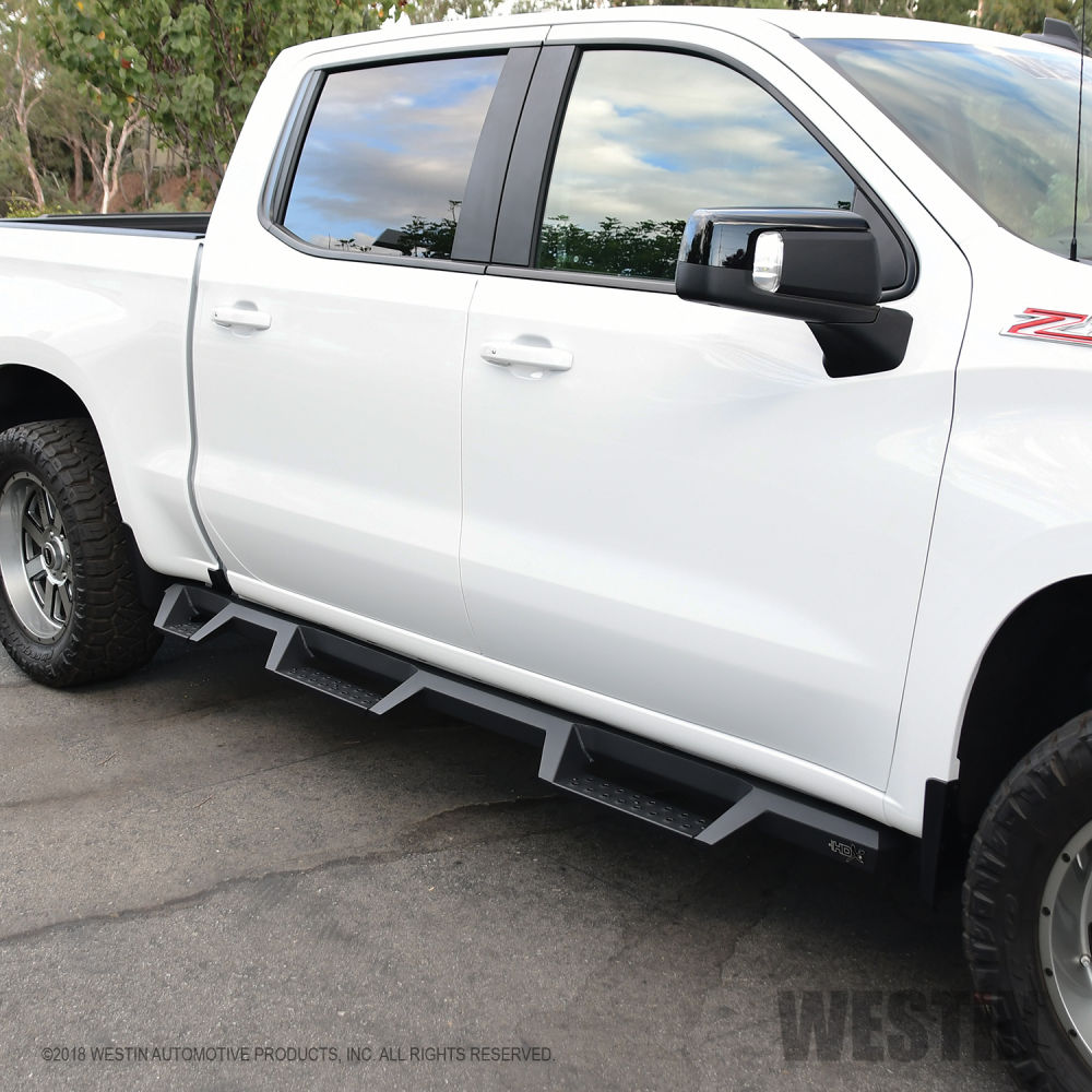 Westin Automotive 19-C SILVERADO/SIERRA 1500 CREW CAB(5.5FT BED)HDX DROP W2W NERF BARS TXT BLK 56-534685 - alternate 10